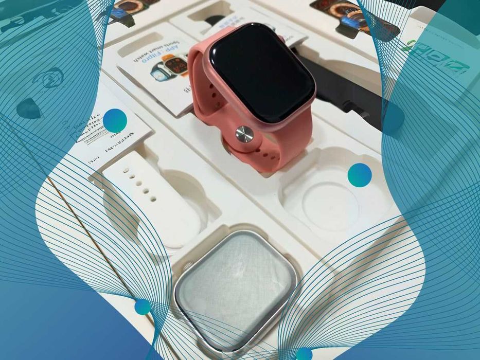 Smartwatch T900 PRO MAX Branco, Preto e Rosa