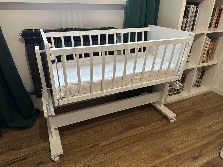 Łóżko dostawka kołyska dla noworodka i niemowlaka z materacem nowe