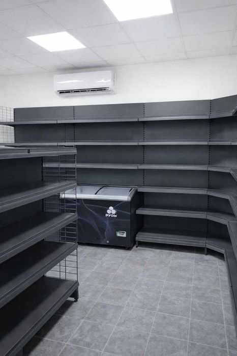 Торгові стелажі. Касові прилавки. Гачки. Торгове обладнання в магазин