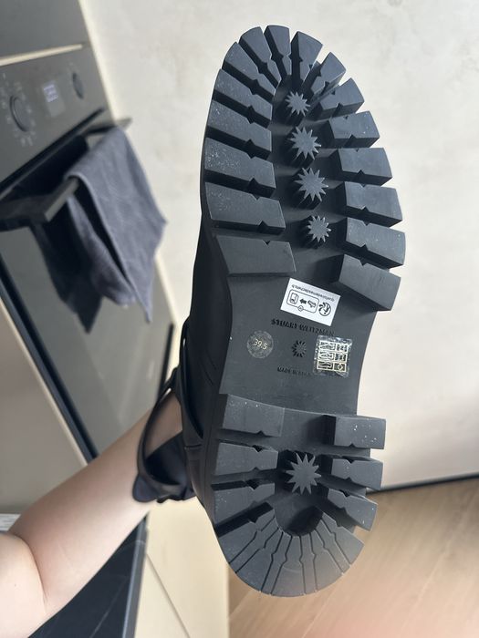 чорні шкіряні черевики Stuart Weitzman Maverick  (ОРИГІНАЛ)