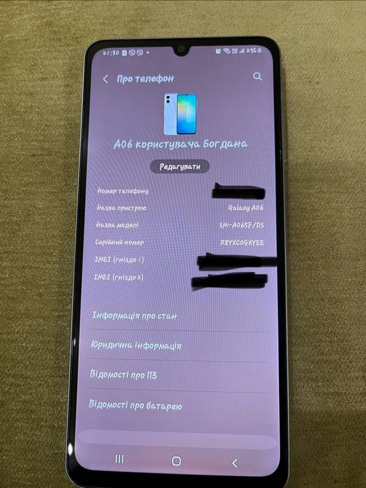 Samsung Galaxy a06 на 128 ГБ
