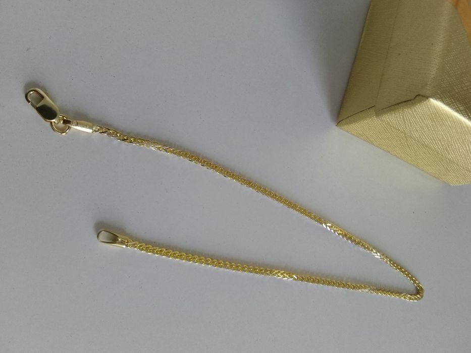 Złota damska bransoletka lisi ogon złoto 585 długość 19cm