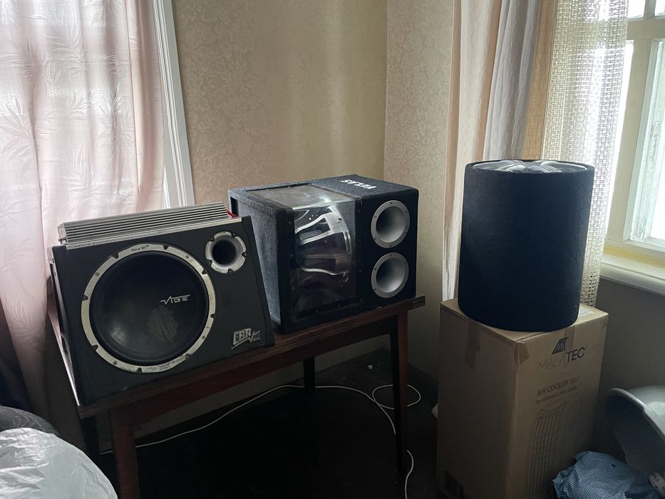 Сабвуфер 12 дюймів та моноблок/підсилювач