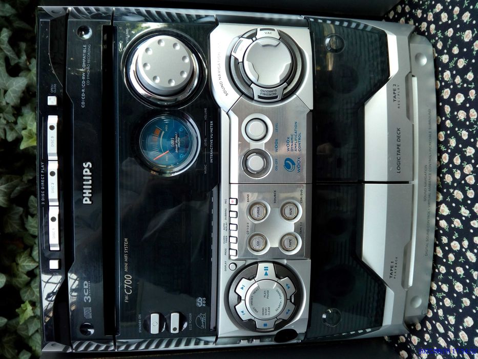 Wieża philips radio cd tape radyjko magnetofon aux