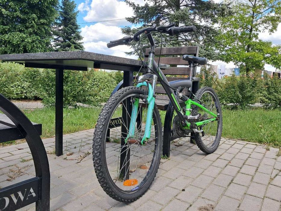 Rower dziecięcy 24 cale – amortyzator, 18 biegów, dobry stan
