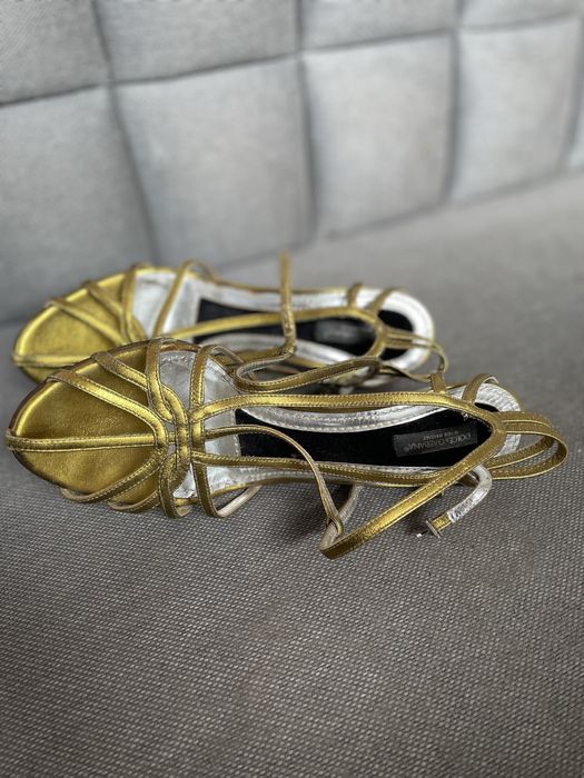 Złote sandałki Dolce &Gabbana