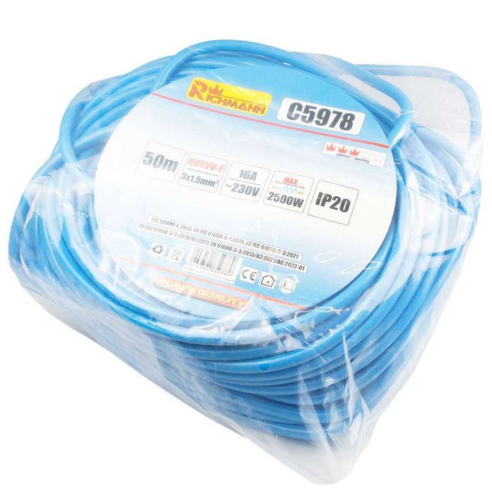 przedłużacz 50M 3x1,5 H05VV-F IP20