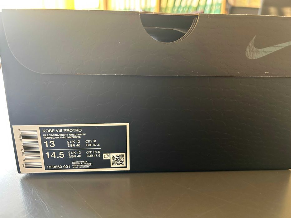 Kobe 8 Protro Black and University Gold Lakers