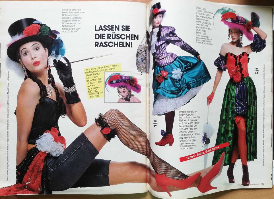 Burda vintage styczeń 1989 moda szycie wykroje wiosna ok. 100 wykrojów