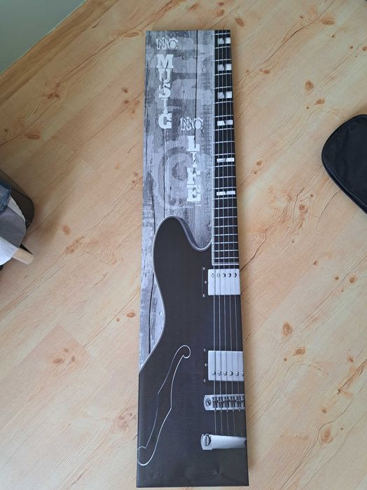 Obraz czarno biały gitara