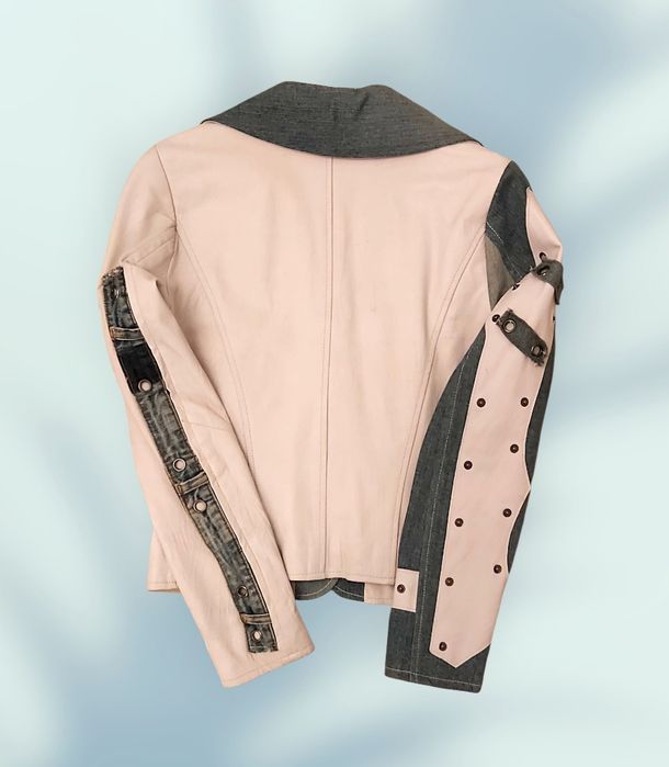 Casaco/blazer vintage em pele e ganga Kult
