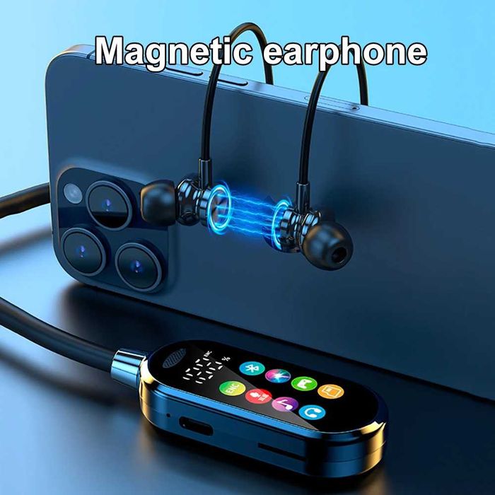 fones ouvido Tela colorida bluetooth 5 micro cartão