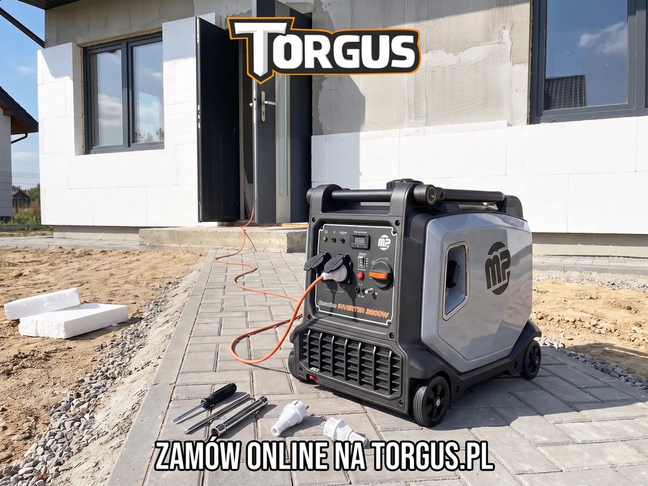 NOWY Agregat Prądotwórczy Majster Polska MP0662 Inwertorowy 3800W 3,8kW Czysty Sinus Na Kółkach Benzynowy Miedziany 230V Do Domu Na Budowę FAKTURA!