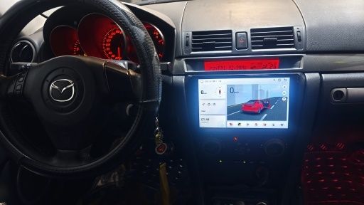 Rádio Mazda 3 (04-09) Android 14 com Carplay + GPS (Novo)