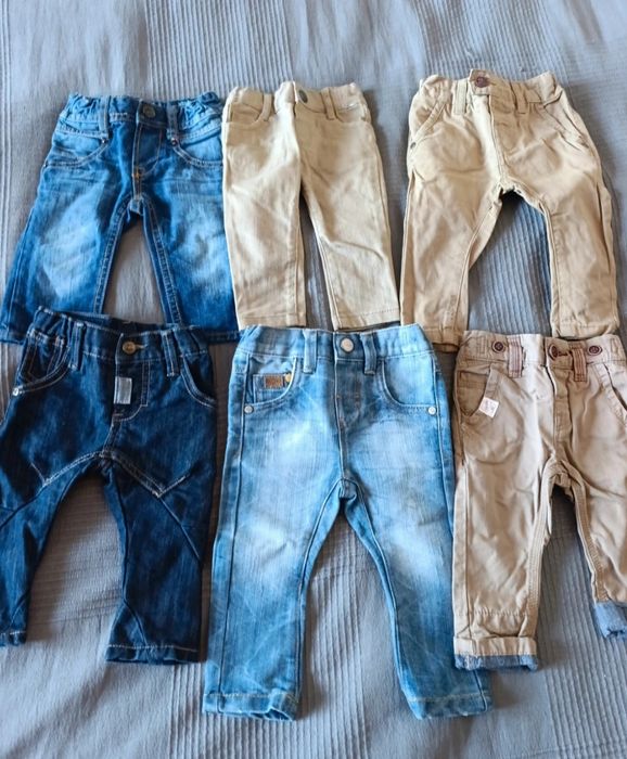 Paka spodni jeansów 62/68 x 6 szt.