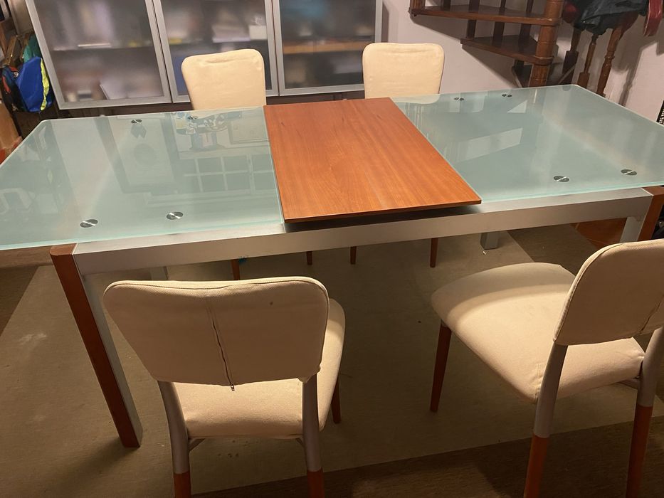 Mesa jantar extensivel + aparador modernos