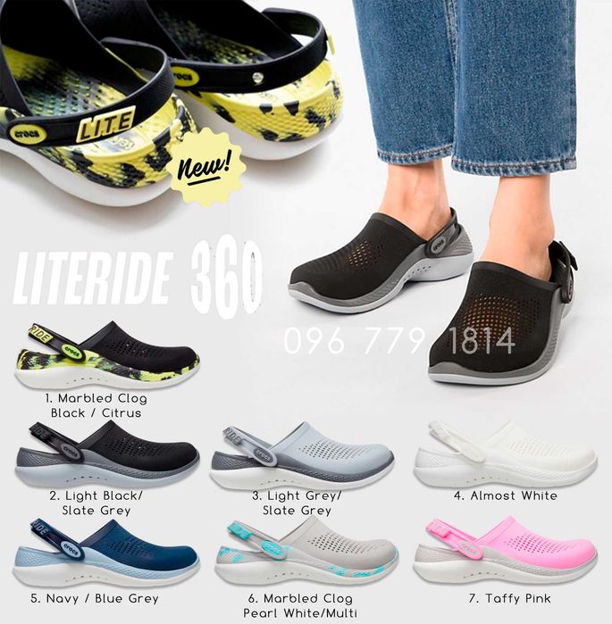 Crocs LiteRide 360 размеры 36-45. Новые кроксы лайт райт 360