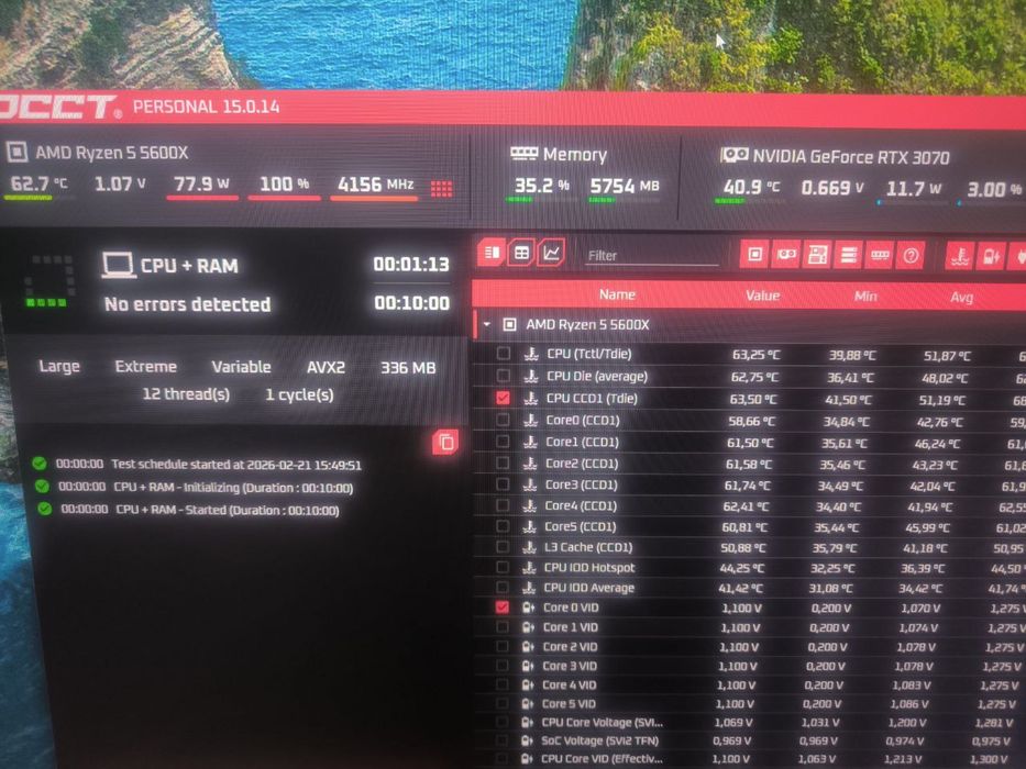 Компʼютер Ryzen 5 5600x, RTX3070, Kingston Fury 16gb, MSI B450