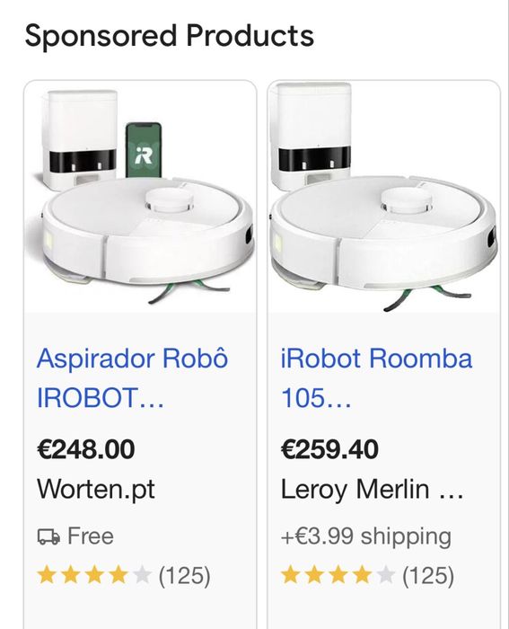 Aspirador Robô ROOMBA 105 COMBO