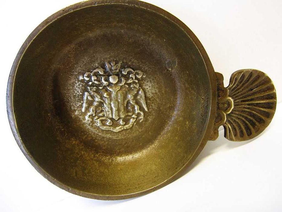 antigas taças de provar vinho em bronze - Tastevin