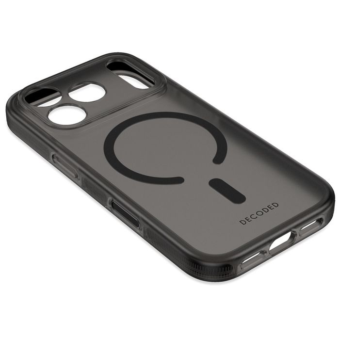 Decoded droptec transparent backcover - etui do iphone 18 pro max / 17 pro max kompatybilne z magsafe (frosted czarny)
