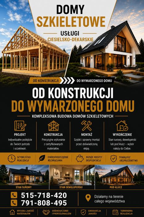 Domy Szkieletowe Dachy Altany Nowoczesne