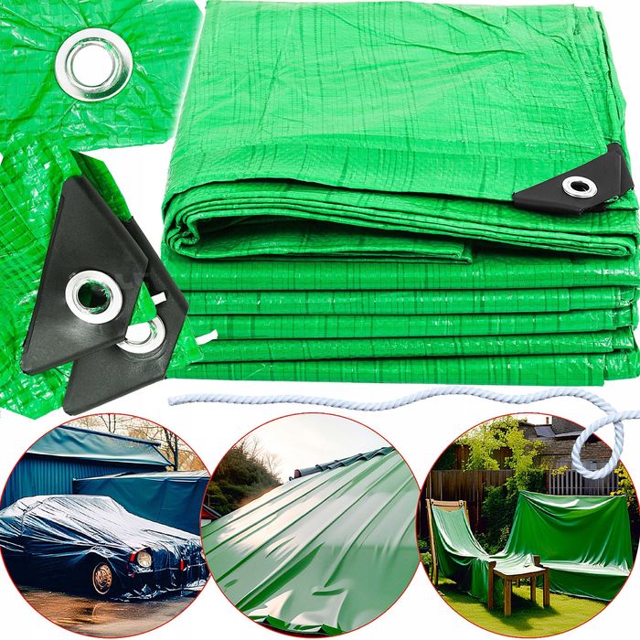 Plandeka płachta ochronna PE 6x10m 60g  mocna gruba
