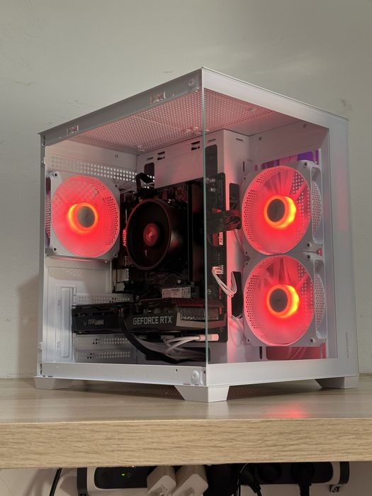 PC Gaming Branco Ryzen 5 + RTX 3060 Ti | 16GB RAM | RGB | Pronto para Jogar