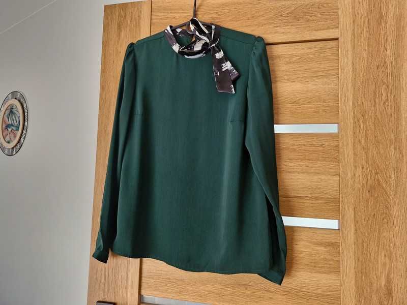 Bluzka elegancka butelkowa zieleń Mohito M