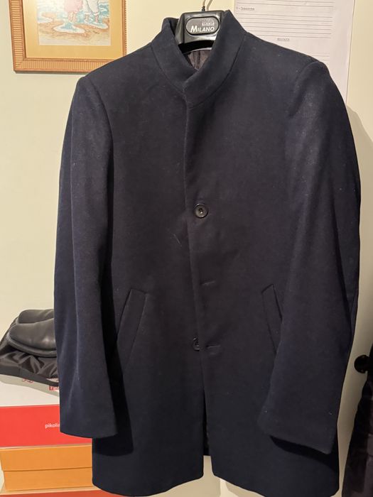 Sobretudo azul escuro