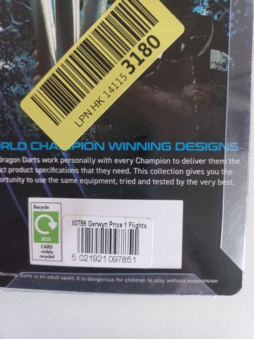 Red Dragon Gerwyn Price Iceman Collection – Zestaw Piórek Do Darta