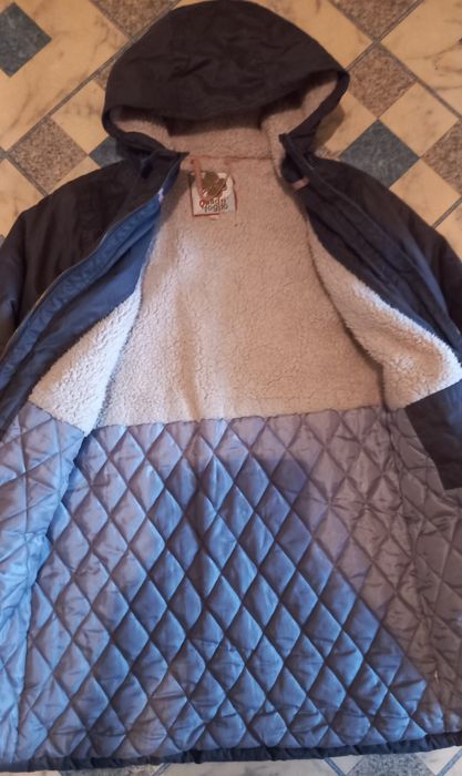 Plaszcz brazowy ocieplany dziewczecy Quadri Foglio 152