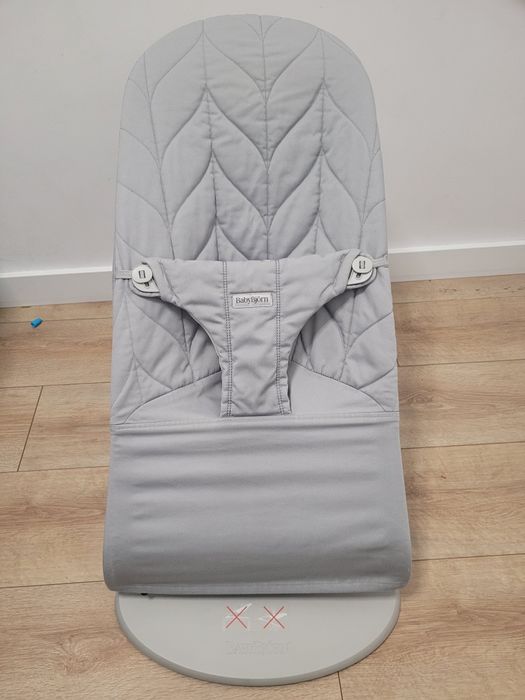BabyBjorn JODELKA srebrny bujaczek leżaczek