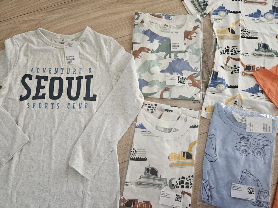 Nowe T-shirty H&M roz.134/140, 6szt