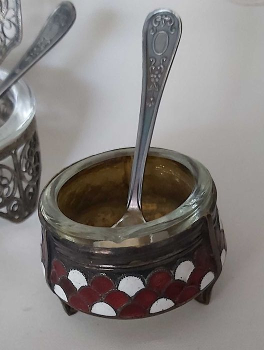 Solniczki posrebrzane komplet  3 szt