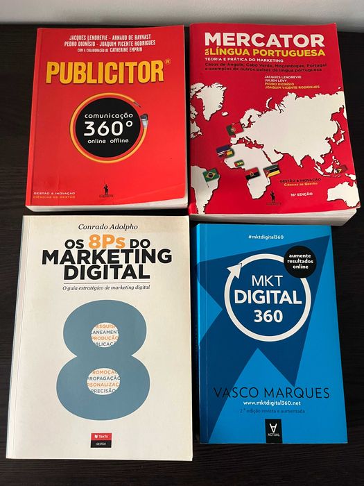 4 livros publicidade e marketing digital (Mercator, Publicitor, etc.)
