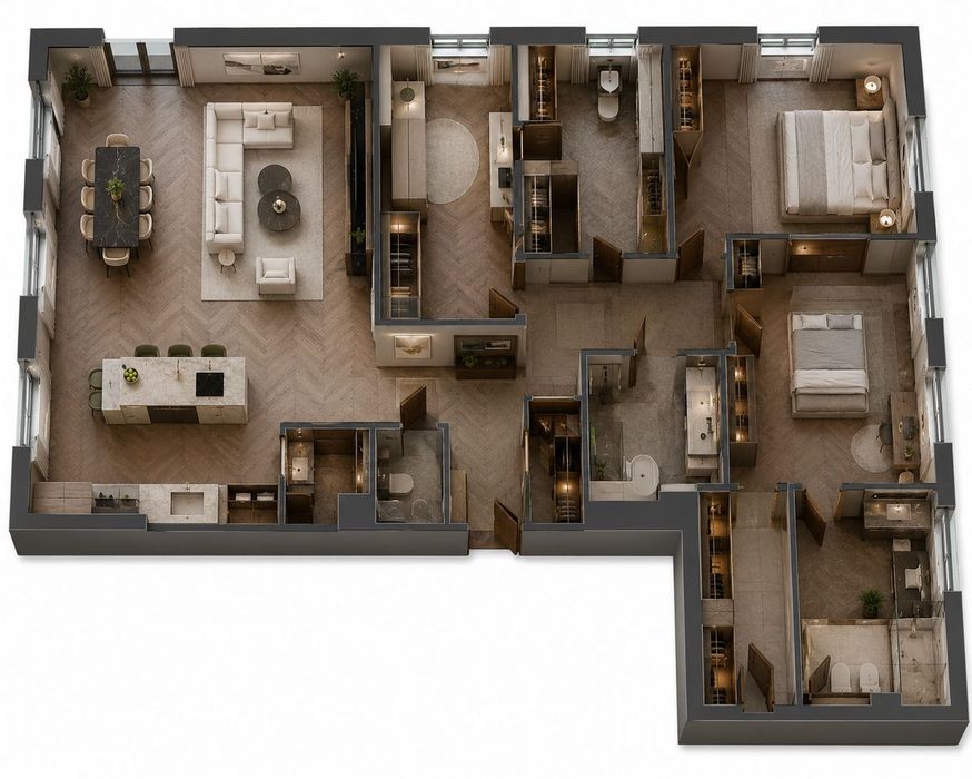 Apartament z dużym tarasem możliwość 5 pokoji