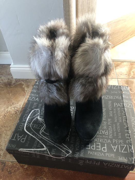Szpilki botki z prawdziwym futerkiem