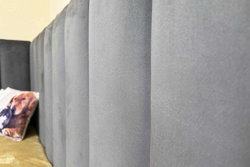 Ліжко з мякою спинкою кутове дитяче на ламелях, кровать детская мягкая