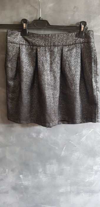 Elegancka spódnica krótka czarno-srebrna House r. L