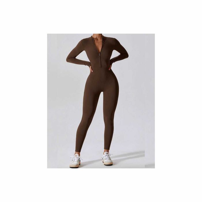 Комбінезон спортивний Alo Yoga Long Sleeve Jumpsuit Brown