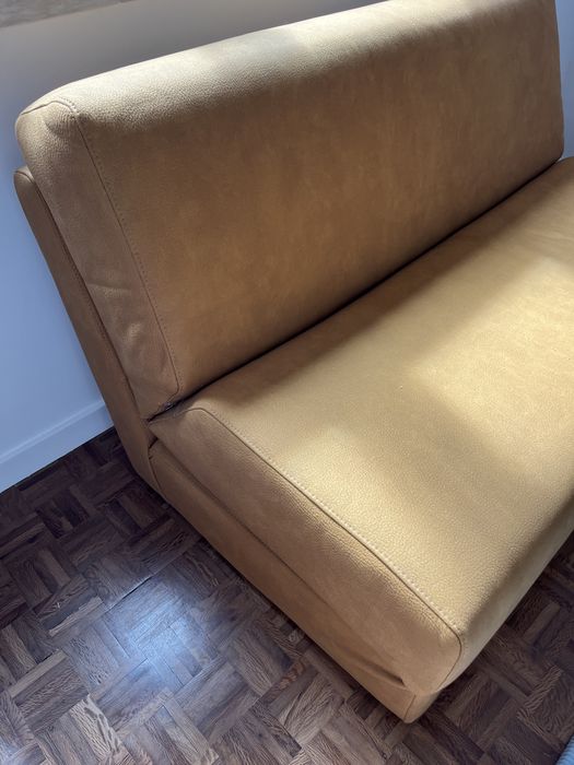 Sofá Cama cambalhota de Pele