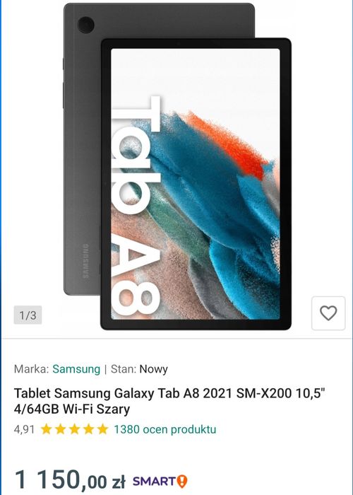 Tablet GALAXY TAB A8 11cali SM-X205 jak nowy