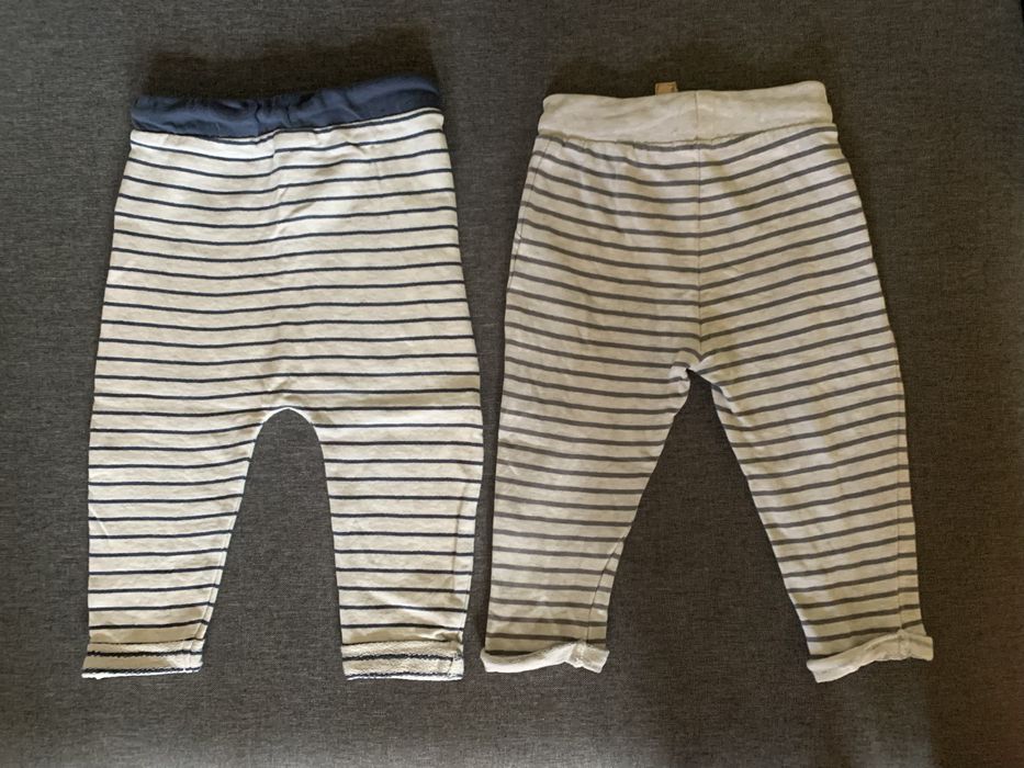 Dwupak Spodnie dresowe marynarskie w paski 86