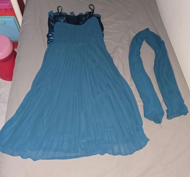 Vestido feminino verde água
