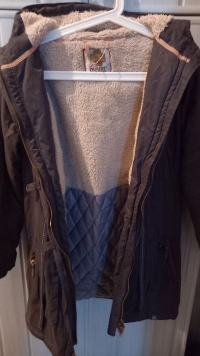 Plaszcz brazowy ocieplany dziewczecy Quadri Foglio 152