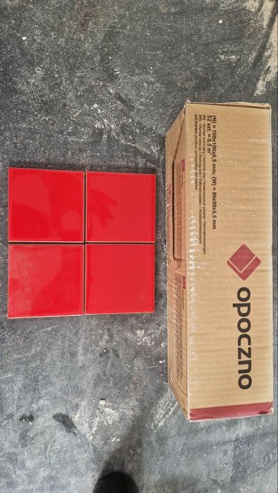 Płytki ścienne Opoczno Aplauz Czerwony 10x10 cm – połysk