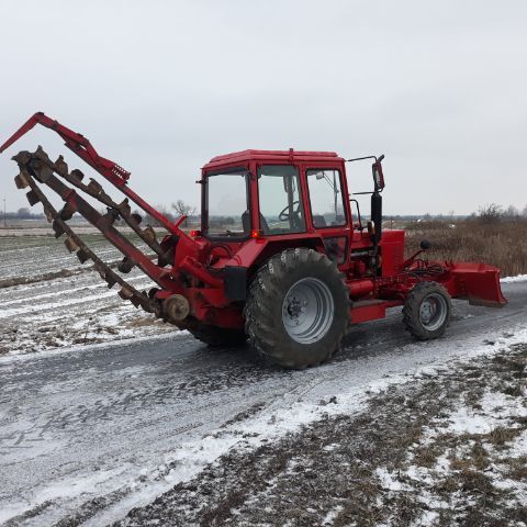MTZ ETC 165  Koparka łańcuchowa, ciągnik mtz 82