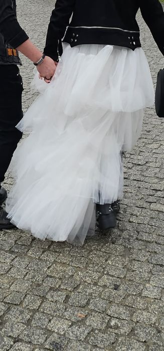 Suknia ślubna rozmiar M biała rockowa