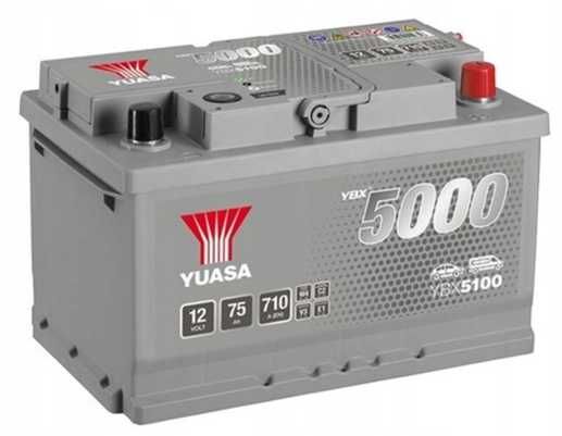 Akumulator Yuasa 5000 12v YBX5100 75ah 710a P+ Radom-wysyłka